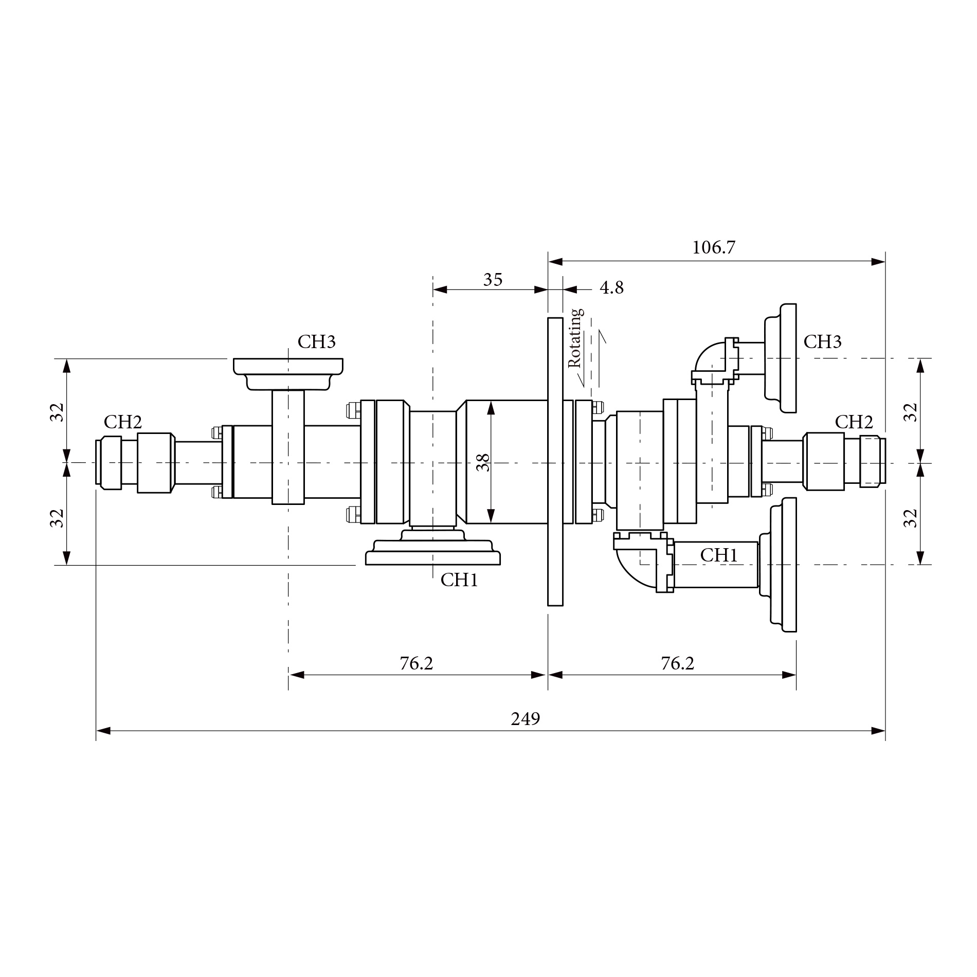 ��·��ת��ŦRJ153188 1CH 2CH Ϊ8.5-10.5 GHz 3CHΪ16.0-17.0 GHz